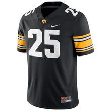 Load image into Gallery viewer, #25 Iowa Hawkeyes Nike Game Jersey - Black
