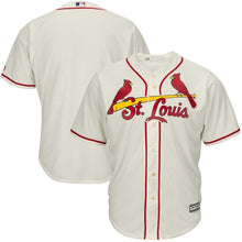 Load image into Gallery viewer, St. Louis Cardinals Majestic Official Cool Base Jersey - Cream