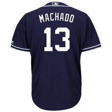 Load image into Gallery viewer, Manny Machado San Diego Padres Majestic Official Cool Base Player Jersey - Navy