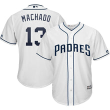 Load image into Gallery viewer, Manny Machado San Diego Padres Majestic Official Cool Base Player Jersey - White