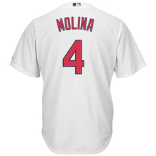 Load image into Gallery viewer, Yadier Molina St. Louis Cardinals Majestic Cool Base Player Jersey - White