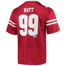Load image into Gallery viewer, J.J. Watt Wisconsin Badgers Under Armour Replica Alumni Jersey - Red