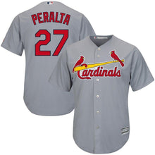 Load image into Gallery viewer, Jhonny Peralta St. Louis Cardinals Majestic Official Cool Base Player Jersey - Gray