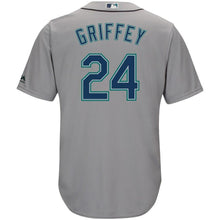 Load image into Gallery viewer, Ken Griffey Jr. Seattle Mariners Majestic Alternate Cool Base Player Jersey - Gray