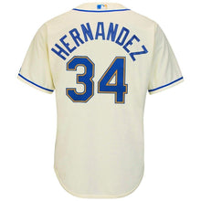 Load image into Gallery viewer, Felix Hernandez Seattle Mariners Majestic Cool Base Player Jersey - Cream