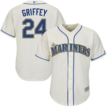 Load image into Gallery viewer, Ken Griffey Jr. Seattle Mariners Majestic Alternate Official Cool Base Replica Player Jersey - Cream