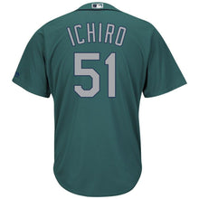Load image into Gallery viewer, Ichiro Suzuki Seattle Mariners Majestic Official Cool Base Player Jersey - Aqua