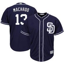 Load image into Gallery viewer, Manny Machado San Diego Padres Majestic Official Cool Base Player Jersey - Navy