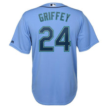 Load image into Gallery viewer, Ken Griffey Jr. Seattle Mariners Majestic Official Cool Base Player Jersey - Light Blue