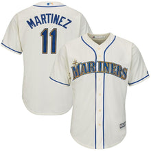 Load image into Gallery viewer, Edgar Martinez Seattle Mariners Majestic Alternate Official Cool Base Replica Player Jersey - Cream