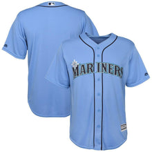 Load image into Gallery viewer, Seattle Mariners Majestic Official Cool Base Team Jersey - Light Blue