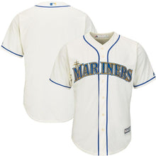Load image into Gallery viewer, Seattle Mariners Majestic Official Cool Base Jersey - Cream