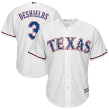 Load image into Gallery viewer, Delino DeShields Texas Rangers Majestic Cool Base Home Player Jersey - White