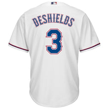 Load image into Gallery viewer, Delino DeShields Texas Rangers Majestic Cool Base Home Player Jersey - White