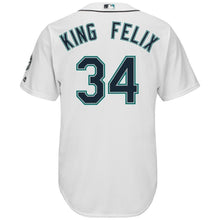 Load image into Gallery viewer, Felix Hernandez Seattle Mariners Majestic Cool Base Player Jersey - White