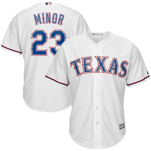 Load image into Gallery viewer, Mike Minor Texas Rangers Majestic Official Cool Base Player Jersey - White